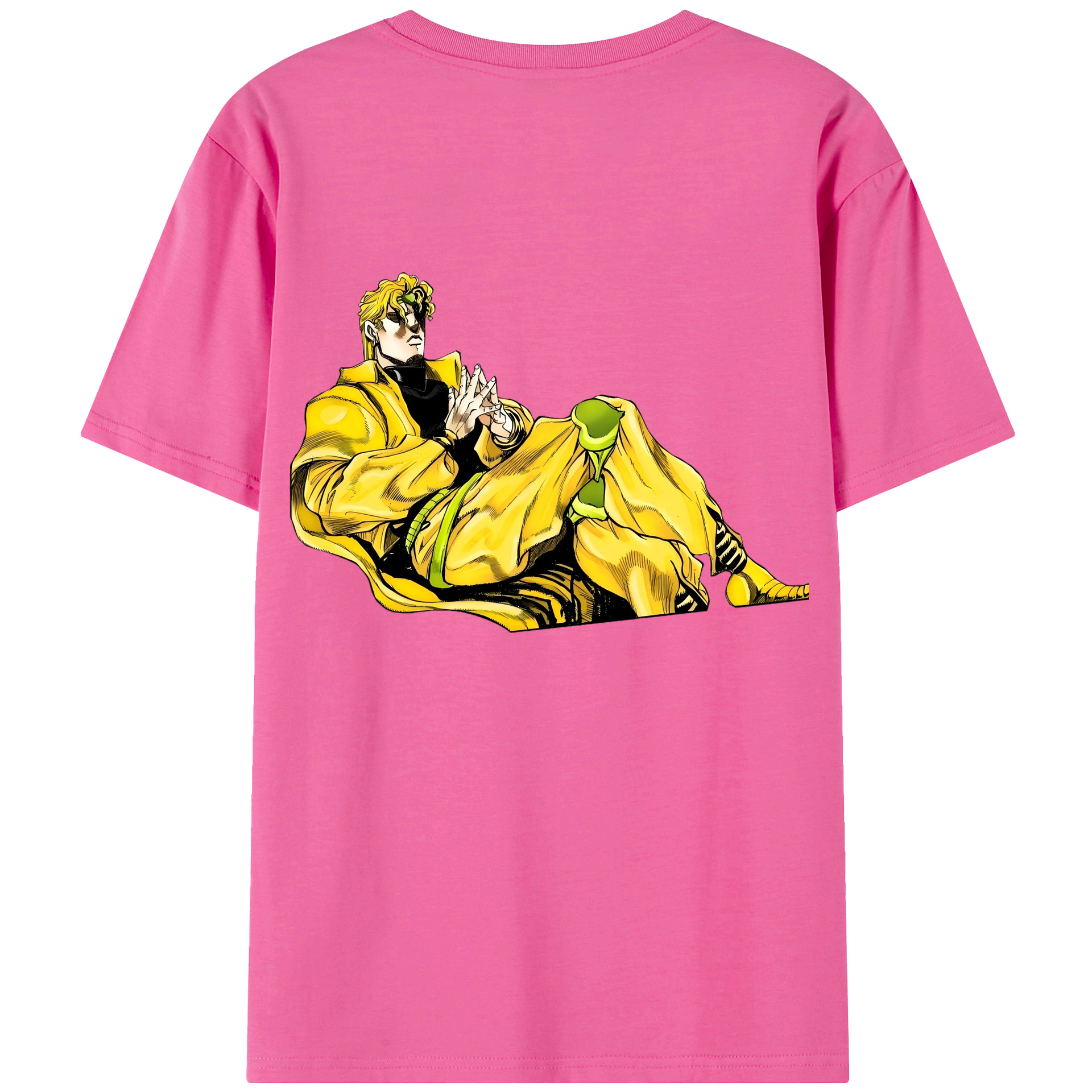 （画像用） ジョジョの奇妙な冒険 ディオ?ブランドー JoJo's Bizarre Adventure Dio Brando レディース半袖Tシャツ(バックプリント)